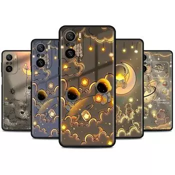 Чехол для Xiaomi Redmi Note 11 9S 10 9 8 7 9A 9C 9i K40 8T 10C 9T K50 силиконовый чехол Astronaut Light Redmi K40 Pro