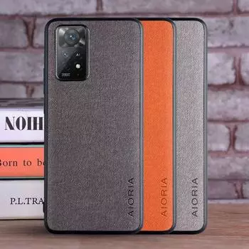 Чехол для Xiaomi Redmi Note 11 Pro Plus 11S 4G 5G Coque, роскошный текстильный кожаный чехол для телефона redmi note 11 pro, чехол Funda Note 11 Pro Plus 5G чёрный