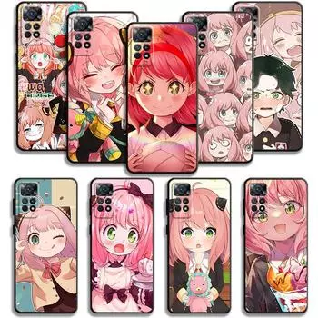 Чехол для Xiaomi Redmi Note 11t 11s 11 10 8 Pro 9 9s 9t 8t для Mi 10 8 9a 9c 10c 12c K40 K60 Spy X Family Pink Smile Anya Damian Redmi Note 11 Pro 5G