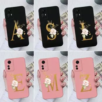 Чехол для Xiaomi Redmi Note 12 11 Pro Plus 11S 12s 4G 5G, противоударный чехол для телефона, бампер с милыми розовыми буквами, силиконовый квадратный чехол для Redmi Note11 Fundas Redmi Note 11 4G