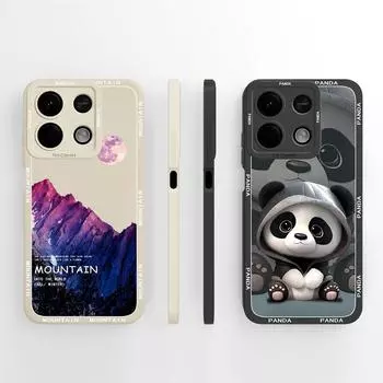Чехол для Xiaomi Redmi Note 12 13 K70 K60 K30 K50 Pro A3 задняя крышка милая панда Мягкая силиконовая защита экрана чехол для телефона с защитой от падения Роскошный корпус Капа Redmi A3 4G