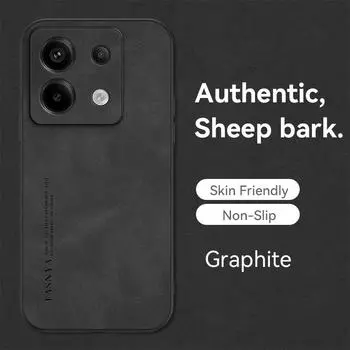 Чехол для Xiaomi Redmi Note 13 Note13 Pro + 5G, мягкий силиконовый край, твердая задняя крышка, чехол для телефона из искусственной кожи For Redmi Note13 5G чёрный