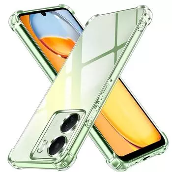 Чехол для Xiaomi Redmi Note 13 Pro 5G Plus 4G 13C POCO X6 Pro M6 Прозрачный чехол для телефона Углы Бампер для камеры Тонкий противоударный гибкий чехол из ТПУ Прозрачный POCO M6 Pro белый