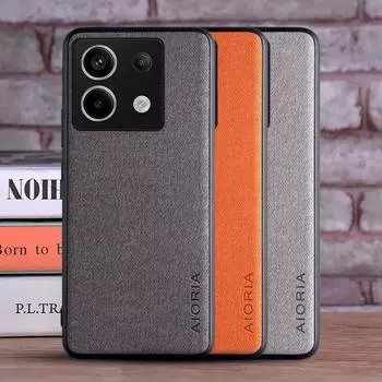 Чехол для Xiaomi Redmi Note 13 Pro Plus 4G 5G, роскошный текстильный кожаный мягкий чехол для redmi note 13 pro, чехол-капа Redmi Note 13 4G чёрный