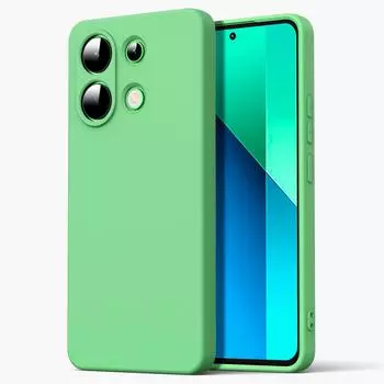 Чехол для Xiaomi Redmi Note 13 Pro 4G 5G, ультратонкий мягкий жидкий силиконовый чехол премиум-класса, защитный чехол для Redmi Note 13 Pro Plus 5G 13C 12C 10C Redmi Note 13 4G темно-зеленого