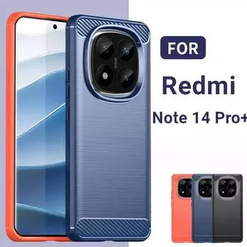 Чехол для Xiaomi Redmi Note 14 Pro Plus Чехол для Xiaomi Redmi Note 14 Pro Plus Противоударный матовый чехол из ТПУ Redmi Note 14 Pro Plus RedmiNote14 ProPlus чёрный