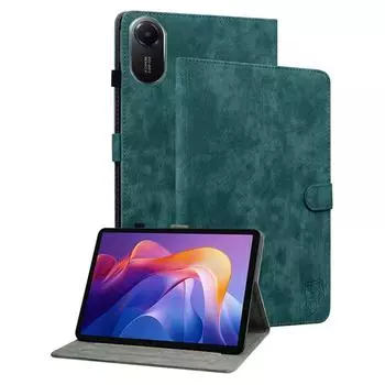 Чехол для Xiaomi Redmi Pad 2 с тиснением тигра, устойчивый к царапинам, из ПУ кожи, чехол для планшета Green