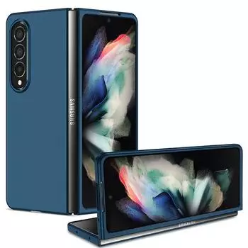 Чехол для Z Fold 3 2 1 Samsung Z Fold4 с защитой от отпечатков пальцев, противоударный чехол с полной защитой, черный, зеленый, фиолетовый For Z Fold 1 чёрный