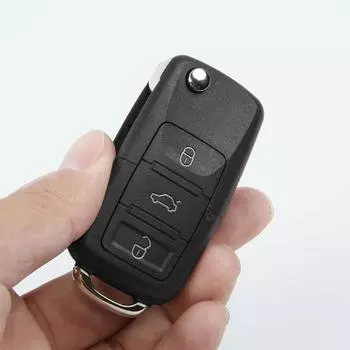 Чехол для замены автомобильного ключа Корпус автомобильного ключа Модифицированный складной чехол для ключа для VW B5 чёрный