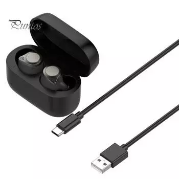 Чехол для зарядки беспроводных наушников. Быстрая зарядка. Пыленепроницаемый светодиодный индикатор. Отсек для зарядки наушников для Elite 75t/для Elite Active 75t. чёрный