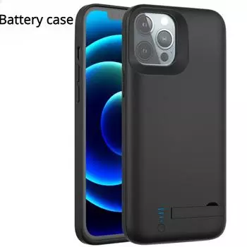 Чехол для зарядного устройства для Iphone 15 14 12 13 Mini 13 Pro Max с подставкой Power Bank, силиконовый противоударный чехол Iphone 12 Mini чёрный