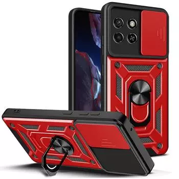 Чехол для защиты камеры Itel S23 ITEL S23 + S23 Plus Armor Hybrid Metal Rotating Ring Back Cover For Itel S23 Plus серебряный