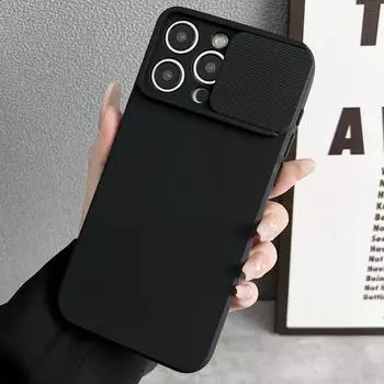 Чехол для защиты объектива камеры для iPhone 16 15 14 Pro 13 12 11 Pro XS Max X XR XS 7 8 Plus, цветная задняя крышка Candy, подарок iPhone 16 Pro чёрный