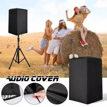 Чехол для защиты от пыли для уличного аудиооборудования 210D Oxford Cloth Speaker Cover Чехол для защиты от пыли для мультимедийного аудиооборудования Водонепроницаемый защитный чехол для аудиооборудования 33X38X56cm