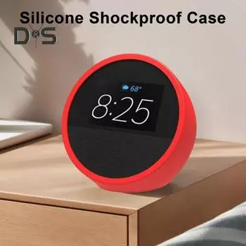 Чехол для защиты от пыли, силиконовый защитный чехол для динамика, ударопрочный, легко устанавливаемый, защитный чехол для динамика Echo Spot 2024 красный