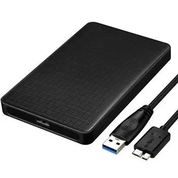 Чехол для жесткого диска 2,5-дюймовый адаптер SATA-USB 3.0 SSD для SSD-диска Внешний корпус жесткого диска (Только оболочка, без жесткого диска) чёрный