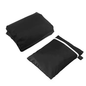 Чехол для зонта для патио на открытом воздухе с застежкой-молнией, непромокаемый и ветрозащитный, подходит для консольного зонтика от 9 до 13 футов. чёрный
