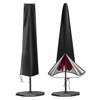 Чехол для зонта для патио, водонепроницаемый, пылезащитный, защита от солнца, застежка-молния, открытый рукав для зонта, ветрозащитный консольный защитный зонт, зонтик S