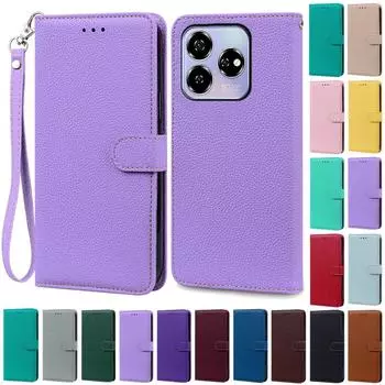 Чехол для ZTE Blade V60 Чехол Мягкий силиконовый чехол-кошелек из ТПУ для ZTE Blade V60 Чехол-книжка-подставка Флип-чехол Fundas For ZTE Blade V60 темно-синий