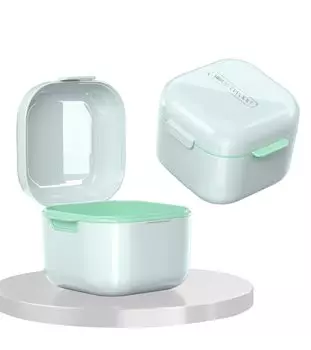 чехол для зубного протеза youfo чехол для мундштука стильный чехол для чистки частичных зубных протезов антибактериальный термостойкий 100 градусов (белый)