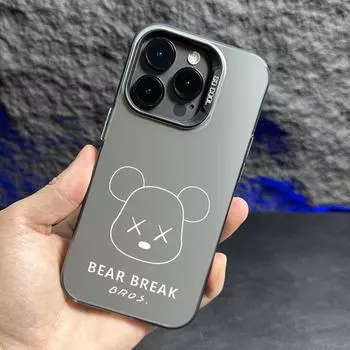 Чехол Doll Bear iPhone 16 Pro Laser для iPhone 15/14/13/12/11/Xs Max/XR - модный и мягкий