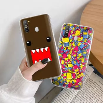 Чехол Domo Kun TPU для iPhone XR 7 8 14 15 11 12 13 X XS Pro Max Xiaomi Redmi 13C Note 9 Samsung A22 S23 S24 Ultra Plus VIVO Samsung A50S аэро
