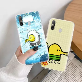 Чехол Doodle Jump TPU для iPhone XR 7 8 14 15 11 12 13 X XS Pro Max Xiaomi Redmi 13C Note 9 Samsung A22 S23 S24 Ultra Plus VIVO Redmi 13 кожа буйвола