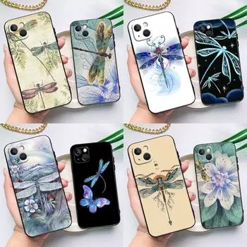 Чехол Dragonfly Animal Art для iPhone 15 14 13 12 11 Pro Max X XS Max XR 7 8 Plus SE 2020 2022, чехол-бампер iPhone 13Pro MAX