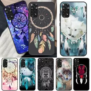 Чехол Dream Catcher Feather Wolf для Xiaomi Redmi Note 11 10 9 8 Pro Note 11S 10S 9S 8T K50 K40 9A 9C 10A 10C Redmi Note 10S