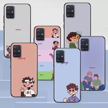 Чехол Dream Smp с мультяшным рисунком для Samsung Galaxy A51 A12 A21s A71 A52 A31 A32 A02s A72 A11 A41 A22 A01 A42 A91, черный мягкий чехол для телефона Samsung A21