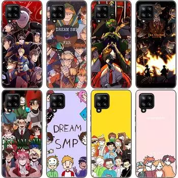 Чехол Dream Smp War Cartoon для Samsung Galaxy A12 A02S A22 A32 A52 A72 A71 A51 A41 A31 A21 A11 A50 A70 A10S A20S, черный чехол Samsung A41