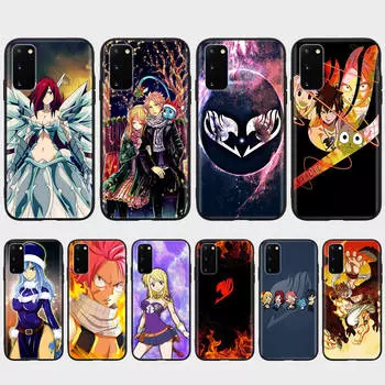 Чехол DT15 Fairy Tail для Samsung A04 A14 A23 A34 A54 M23 M33 M52 M53 Realme 10 9 C30S C35 C55 VIVO Y02S Y21 Y33S Y51 X80 Pro Прозрачная крышка Samsung S23 FE эбеновый