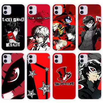 Чехол DT20 Persona 5 Joker для Samsung A04 A14 A23 A34 A54 M23 M33 M52 M53 Realme 10 9 C30S C35 C55 VIVO Y02S Y21 Y33S Y51 X80 Pro Прозрачный чехол VIVO Y30 олений