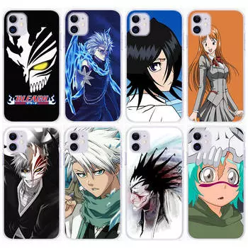 Чехол DT31 Bleach Anime для Samsung A04 A14 A23 A34 A54 M23 M33 M52 M53 Realme 10 9 C30S C35 C55 VIVO Y02S Y21 Y33S Y51 X80 Pro Прозрачный чехол Infinix Note 30 Pro зелёный