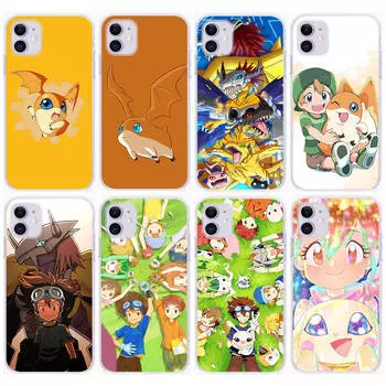 Чехол DT33 Digimon для Samsung A04 A14 A23 A34 A54 M23 M33 M52 M53 Realme 10 9 C30S C35 C55 VIVO Y02S Y21 Y33S Y51 X80 Pro Прозрачный чехол Realme 10 Pro гагат