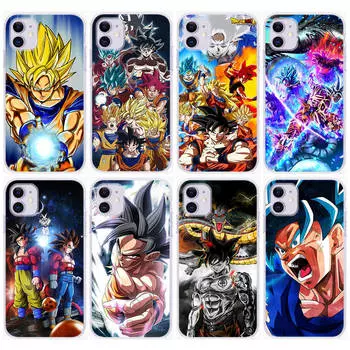 Чехол DT36 Dragon Ball для Samsung A04 A14 A23 A34 A54 M23 M33 M52 M53 Realme 10 9 C30S C35 C55 VIVO Y02S Y21 Y33S Y51 X80 Pro Прозрачная крышка VIVO V20 Pro коричневато-жёлтый