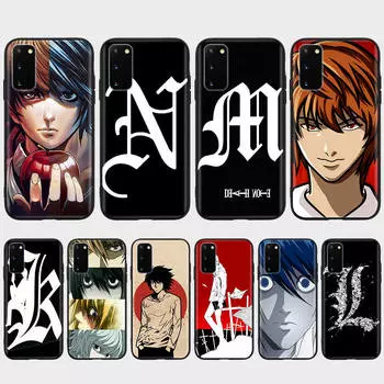 Чехол DT40 Anime Death Note для iPhone 16 15 Plus 14 13 12 11 Pro 8 7 6S 6 SE 5S X XR XS Max Realme C30 C33 C31 9I Huawei P30 черный мягкий чехол Huawei Y9 2019 кожа буйвола