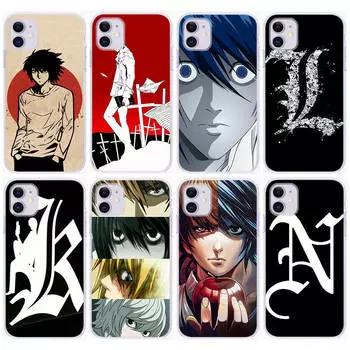 Чехол DT40 Anime Death Note для Samsung A04 A14 A23 A34 A54 M23 M33 M52 M53 Realme 10 9 C30S C35 C55 VIVO Y02S Y21 Y33S Y51 X80 Pro, прозрачный чехол Infinix Hot 9 Pro кожа буйвола