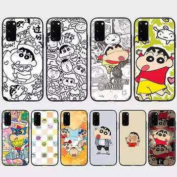 Чехол DT43 Crayon Shin Chan для iPhone 16 15 Plus 14 13 12 11 Pro 8 7 6S 6 SE 5S X XR XS Max Realme C30 C33 C31 9I Huawei P30 черный мягкий чехол Huawei Y8S бездна