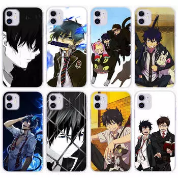 Чехол DT48 Blue Exorcist для Samsung A04 A14 A23 A34 A54 M23 M33 M52 M53 Realme 10 9 C30S C35 C55 VIVO Y02S Y21 Y33S Y51 X80 Pro Прозрачная крышка Infinix Smart 6 HD коричневато-жёлтый