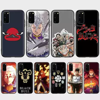 Чехол DT51 Black Clover Anime для Samsung A04 A14 A23 A34 A54 M23 M33 M52 M53 Realme 10 9 C30S C35 C55 VIVO Y02S Y21 Y33S Y51 X80 Pro Прозрачная крышка Samsung A20S капри