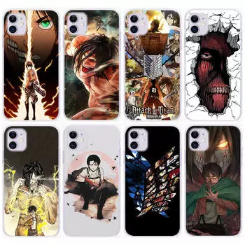 Чехол DT52 Anime Attack on Titan для Samsung A04 A14 A23 A34 A54 M23 M33 M52 M53 Realme 10 9 C30S C35 C55 VIVO Y02S Y21 Y33S Y51 X80 Pro, прозрачный чехол Infinix Note 30 VIP гагат
