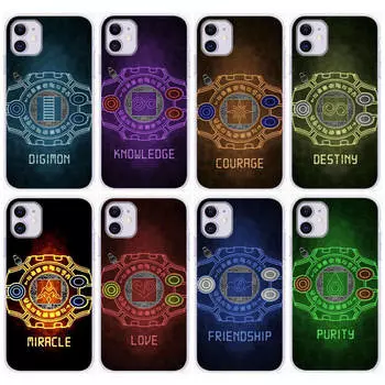 Чехол DT6 Digimon Digivices для Samsung A04 A14 A23 A34 A54 M23 M33 M52 M53 Realme 10 9 C30S C35 C55 VIVO Y02S Y21 Y33S Y51 X80 Pro Прозрачный чехол Tecno Spark 8C бездна