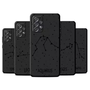Чехол «Двенадцать созвездий» для Samsung Galaxy A52 A12 A32 A51 A21s A71 A13 A53 A22 A31 A72 A03 A02s A41, черный чехол для телефона Samsung A53 5G