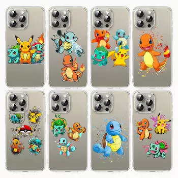 Чехол E-50 Pokemon Dragon для Samsung A04S A05 A14 A06 A51 A15 A16 A12 S20 S21 S24 Ultra A55 A54 OPPO Reno 8 5 A22 A23 A25 A35 A34 A52 A11 Samsung M30 серый