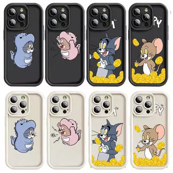 Чехол E-5 Tom and Jerry для iPhone 15 14 13 12 8 Plus Samsung S24 S23 Ultra A04S A05S Huawei P40 P50 P60 Nova 11 Pro Max OPPO A17K Reno 10 OPPO Reno 8T бездна