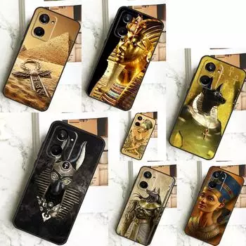Чехол Egypt Nefertiti Anubis Ankh для Realme 12 Pro Plus 9 10 11 GT5 C51 C31 C67 C55 C53 C35 C33 C30 C21Y C25s GT Neo 6 Realme 10 4G