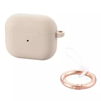 Чехол ELECOM AirPods 3-го поколения, симпатичный, силиконовый, с карабином, совместимый с беспроводной зарядкой, серый &me AVA-AP5SCGB
