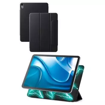 Чехол ELECOM для iPad Air 11 дюймов (M2) Модель 2024 года, iPad Air 5-го и 4-го поколений, легкий, тонкий, магнитная адсорбция, 2 регулируемых угла, черный TBWA