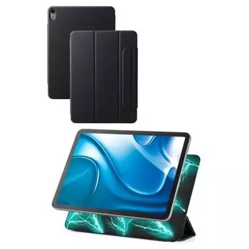 Чехол ELECOM для iPad Air 11 дюймов (M2) Модель 2024 года, iPad Air 5-го и 4-го поколений, легкий, тонкий, магнитная адсорбция, 2 регулируемых угла, черный TBWA